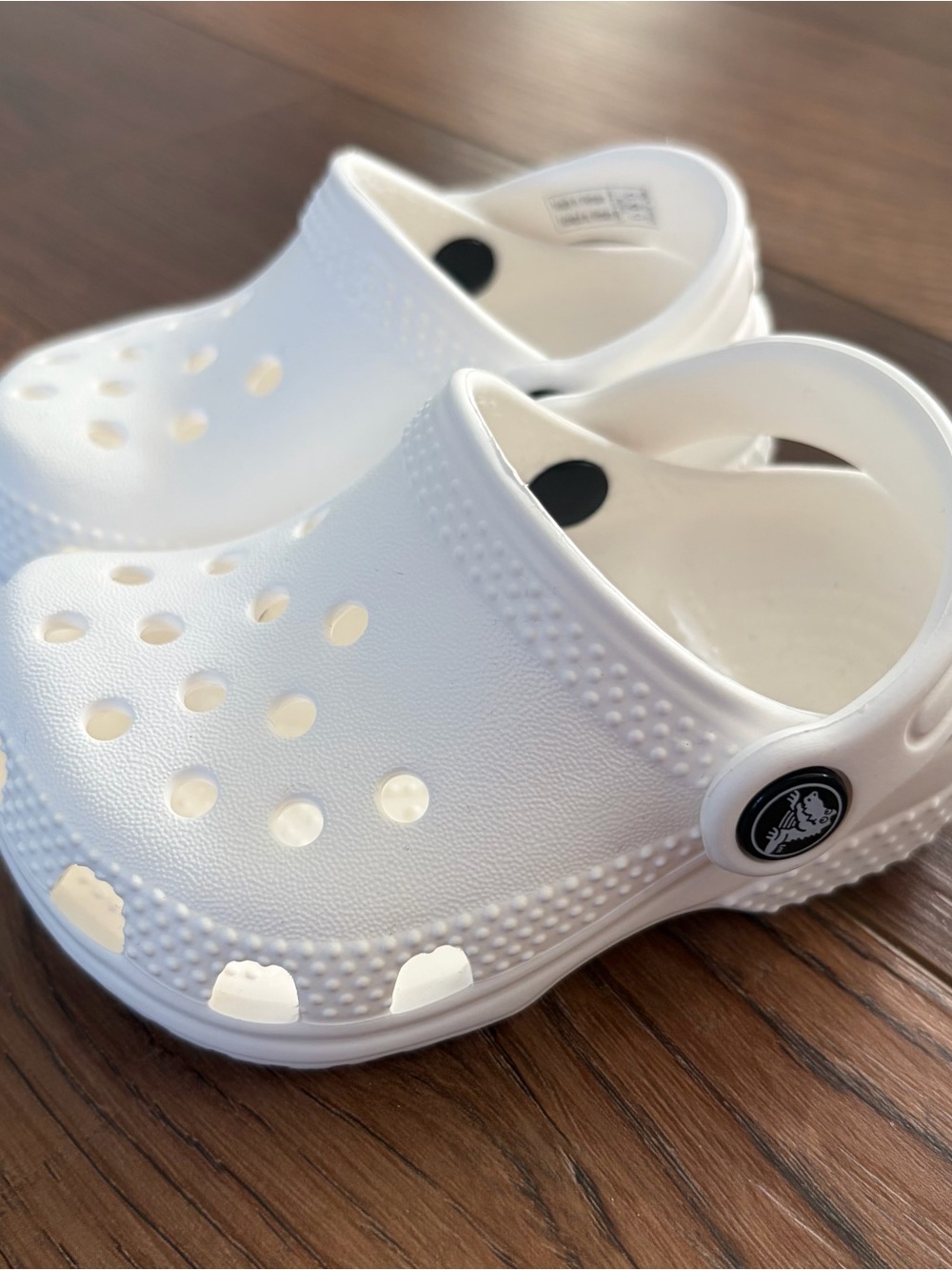 CROCS Baby White Slip-On Clogs - Size 2-3